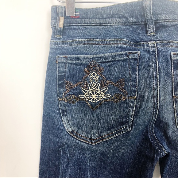 Diesel Liv Embroidered Tall Slim Straight Jeans 27 - Picture 3 of 8